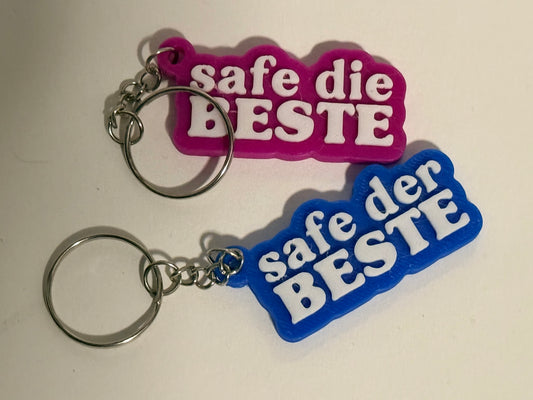 Schlüsselanhänger Safe der / die Beste Paar Pärchen Anhänger