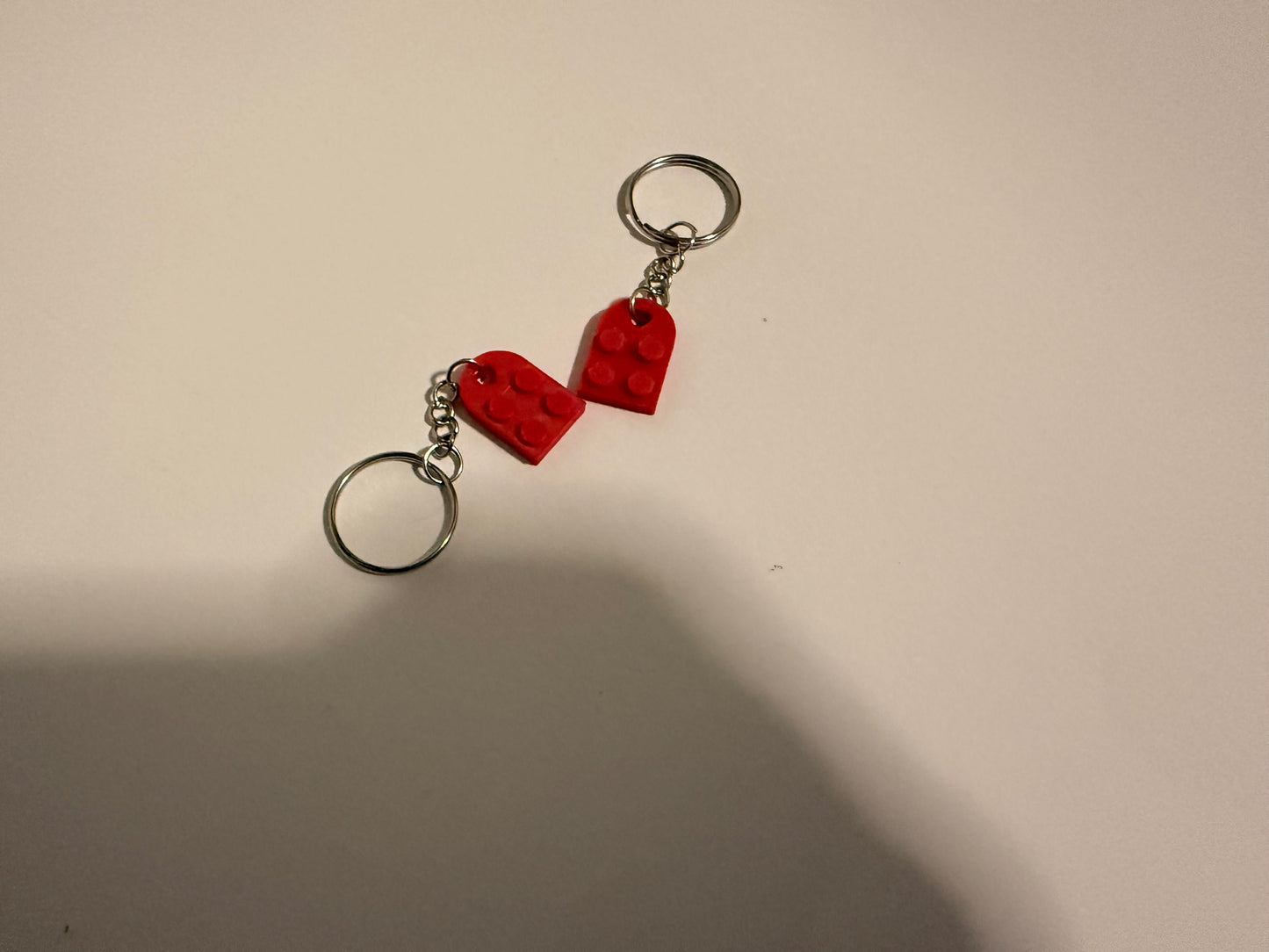 Schlüsselanhänger Herz Bausteine Paar Pärchen Liebe Wunschfarbe