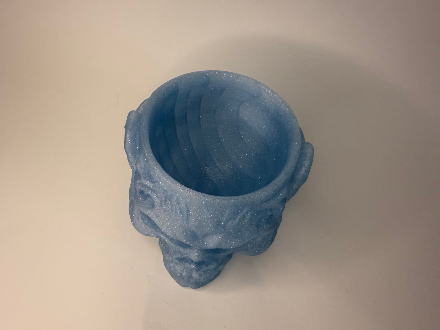 Totenkopf Blau Glitzer Aufbewahrung Skull