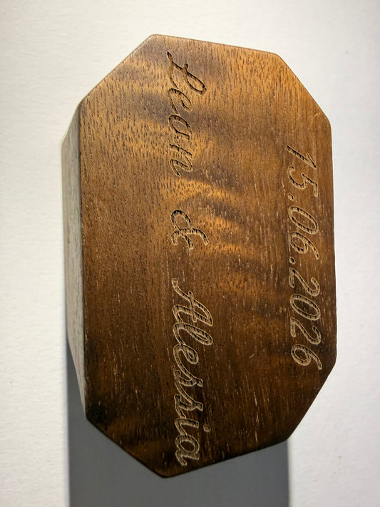 Personalisierte Walnuss Box für Trauringe Ringbox Schatulle Hochzeit Trauung