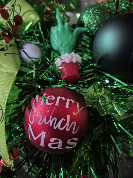 Frecher Türkranz im Stil vom Grinch XXL: 50cm