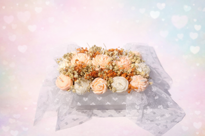Handgemachter Kerzenblumenstrauß aus Wachs Realistische Blumenkerze, Geschenk & Dekoration in Pastellfarben.
