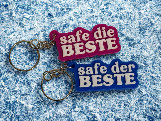 Schlüsselanhänger Safe der / die Beste Paar Pärchen Anhänger