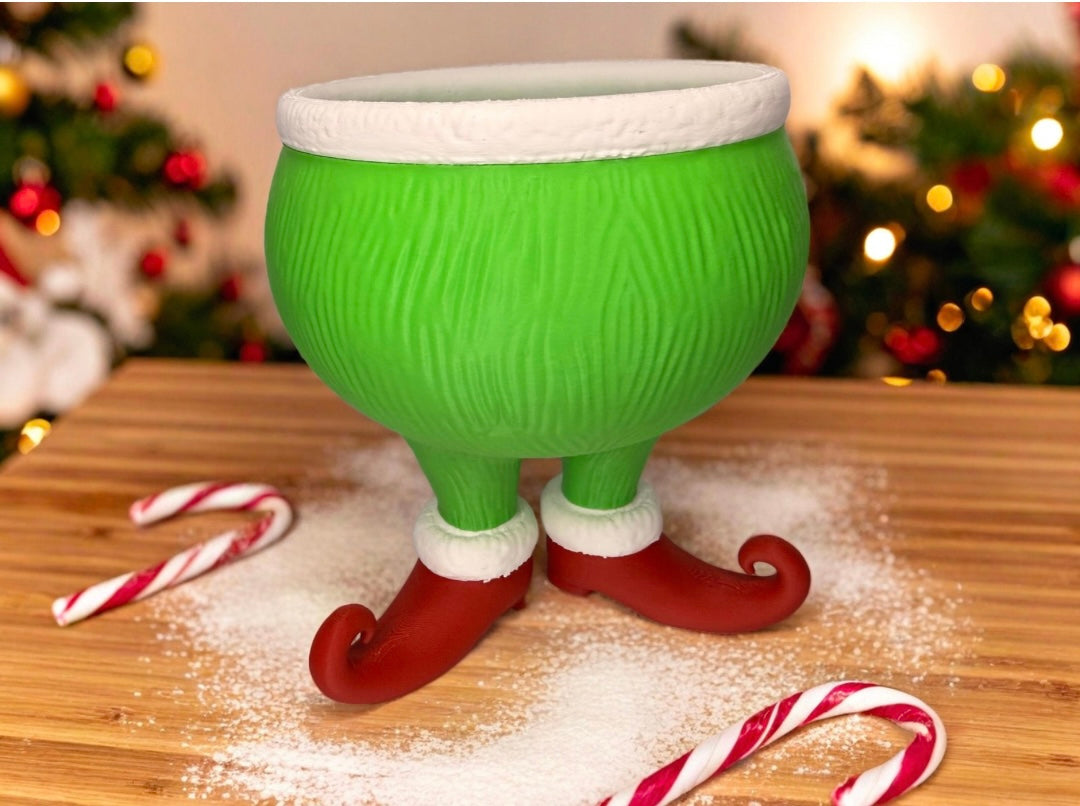 Weihnachtsschale Schüssel Grün Grinch Muffel Weihnachtself
