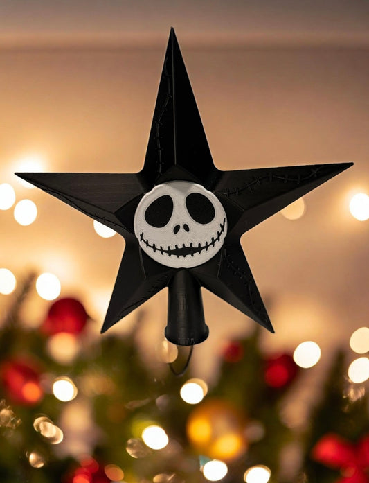 Weihnachtsbaumspitze Totenkopf Gothic Schwarz
