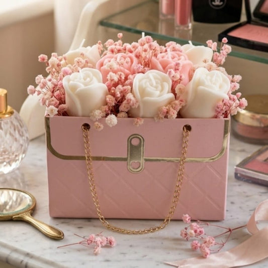 Handtasche voller Rosen