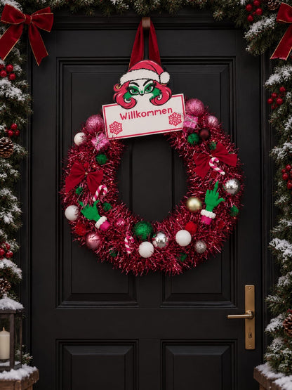 Türkranz Weihnachten Pink Muffel