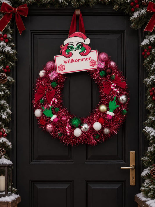 Türkranz Weihnachten Pink Muffel