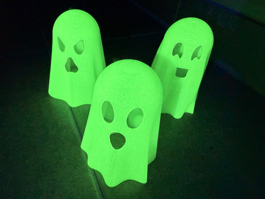 Geister Gang LED fluoreszierend Trio 3er Pack Halloween Deko.