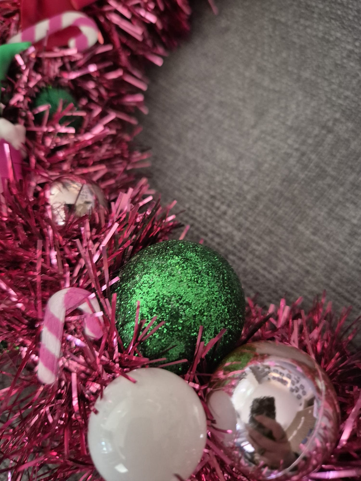 Türkranz Weihnachten Pink Muffel