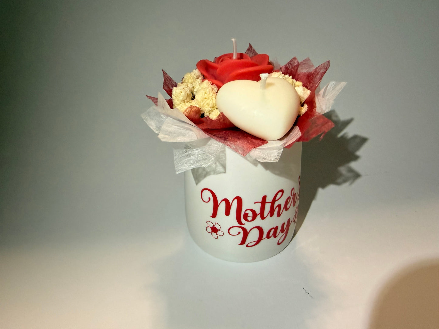 Mini Kerzengesteck zum Muttertag