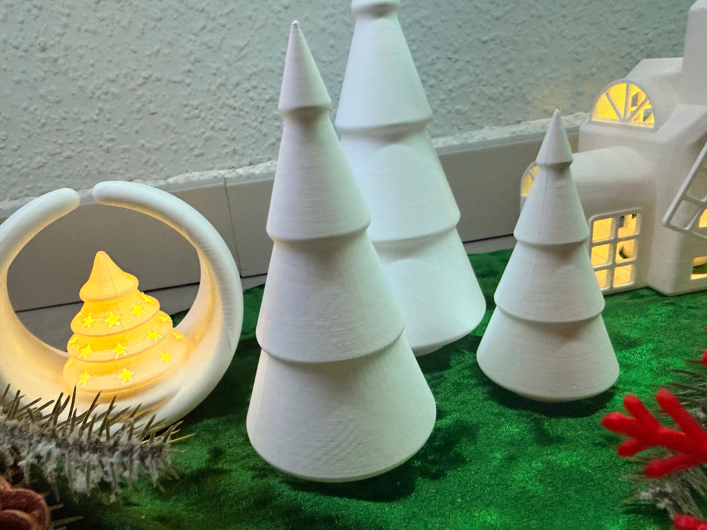 Moderne Tannenbäume Weihnachtsdekoration