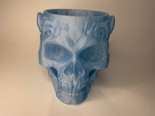 Totenkopf Blau Glitzer Aufbewahrung Skull