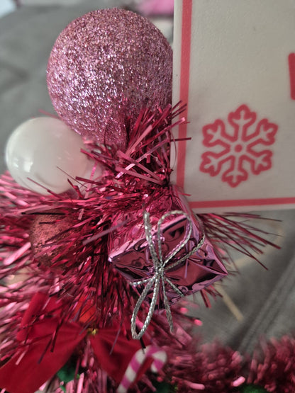 Türkranz Weihnachten Pink Muffel