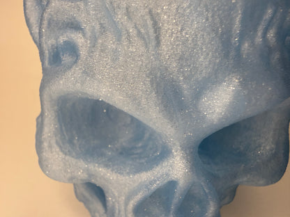 Totenkopf Blau Glitzer Aufbewahrung Skull
