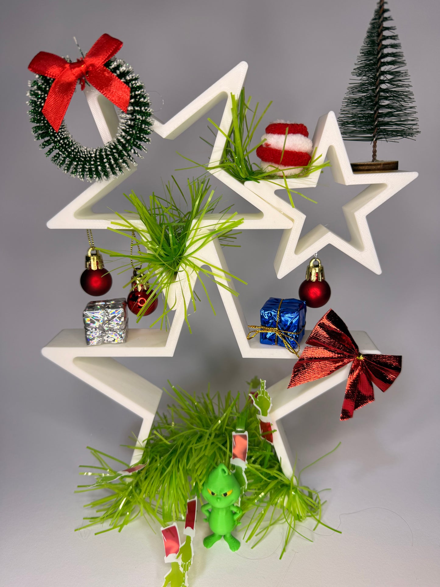 Weihnachtsdekoration Sterne Grün Muffel