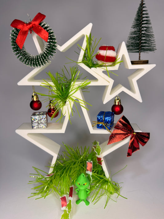 Weihnachtsdekoration Sterne Grün Muffel