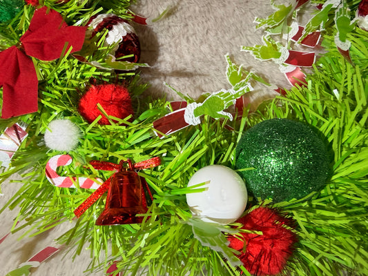 Türkranz im Stil vom Grinch Muffel Weihnachten 30cm