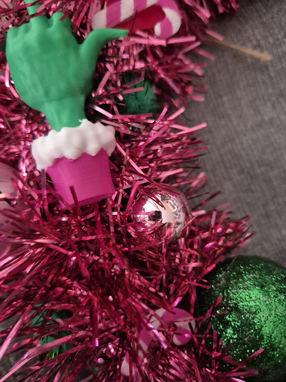 Türkranz Weihnachten Pink Muffel