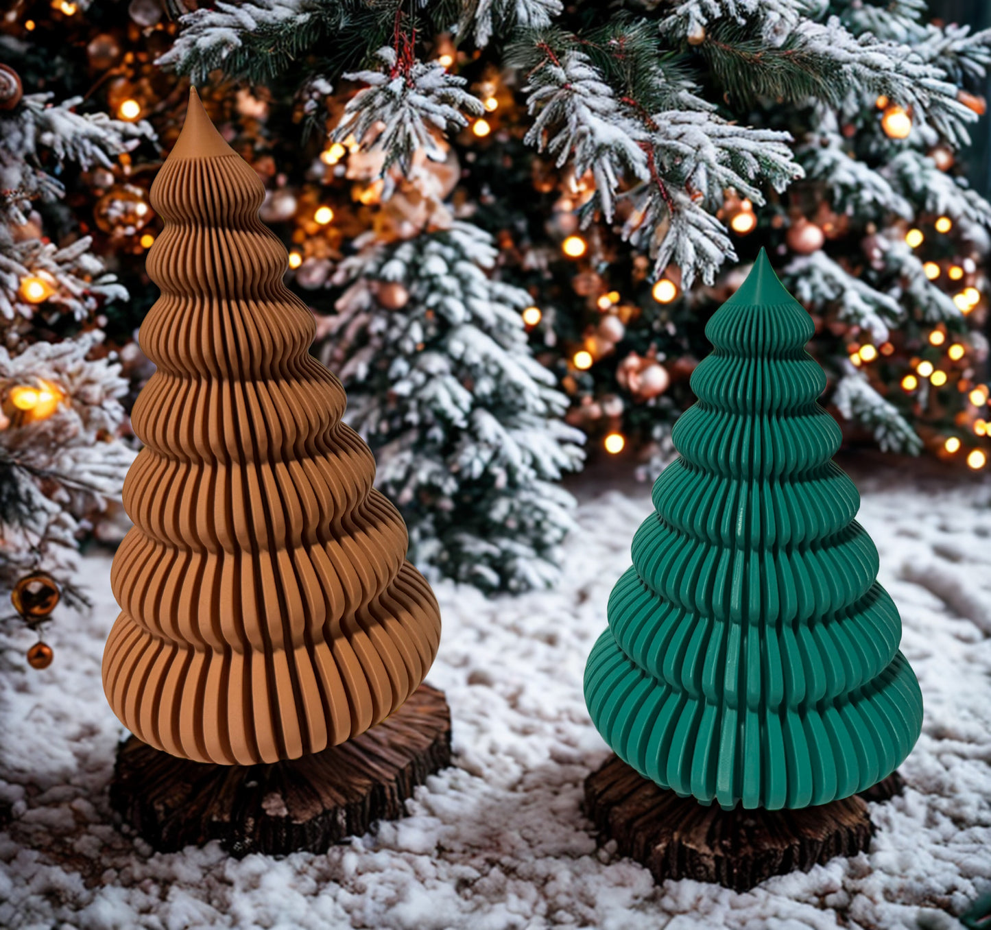 Moderner Weihnachtsbaum Deko Design Wellen