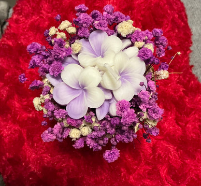 Kleiner Blumentopf mit Blumenkerze