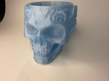 Totenkopf Blau Glitzer Aufbewahrung Skull
