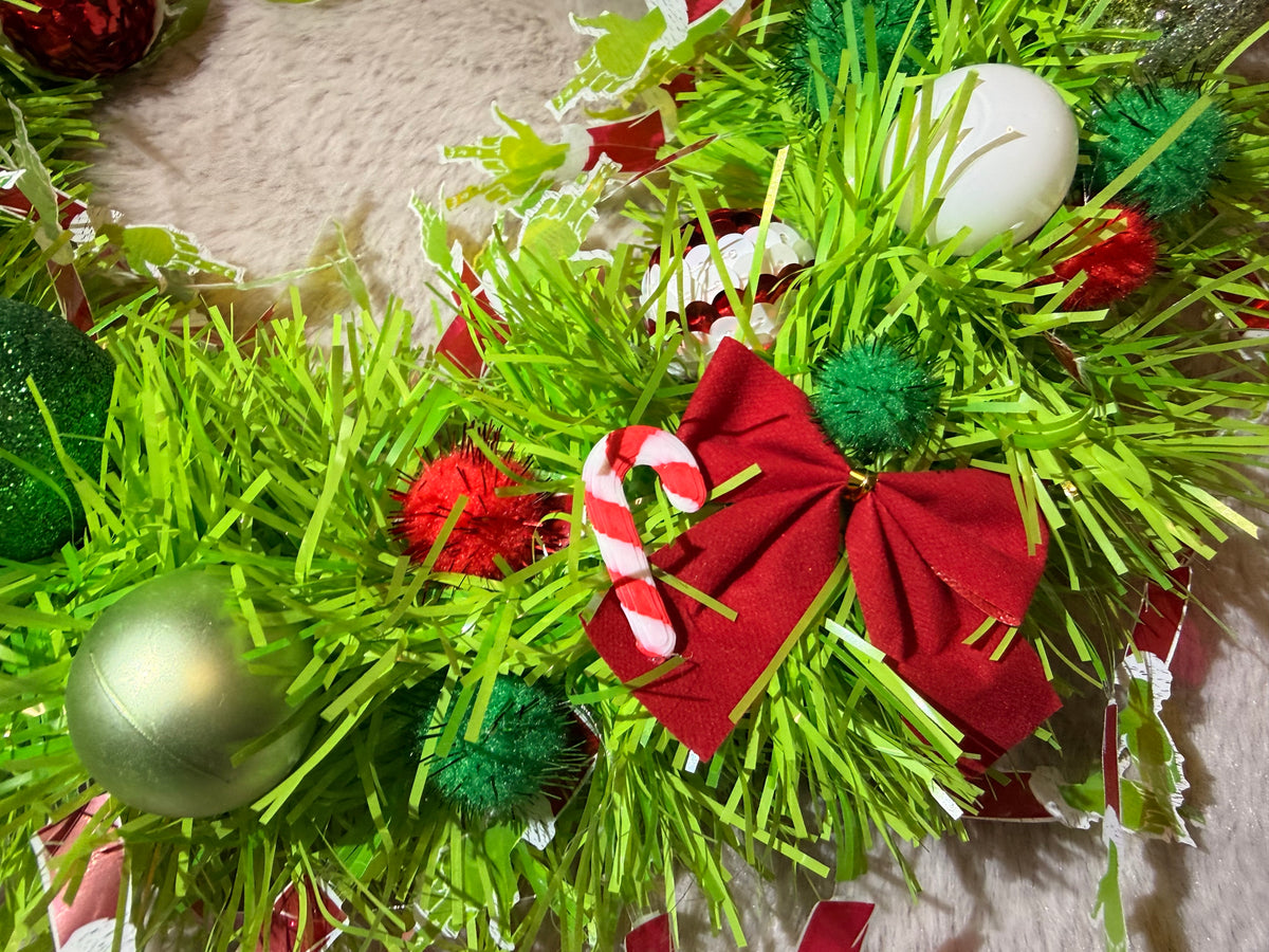 Türkranz im Stil vom Grinch Muffel Weihnachten 30cm