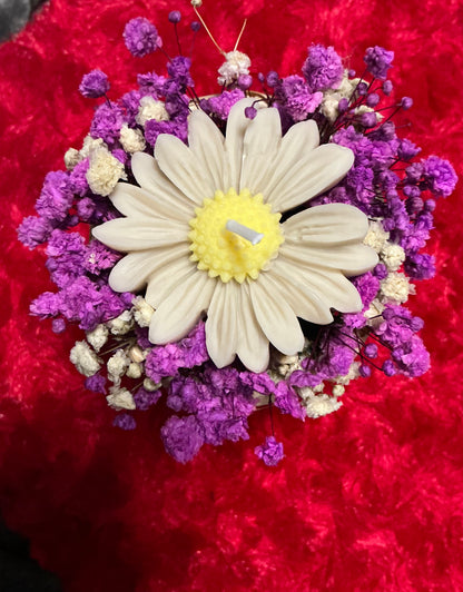 Kleiner Blumentopf mit Blumenkerze