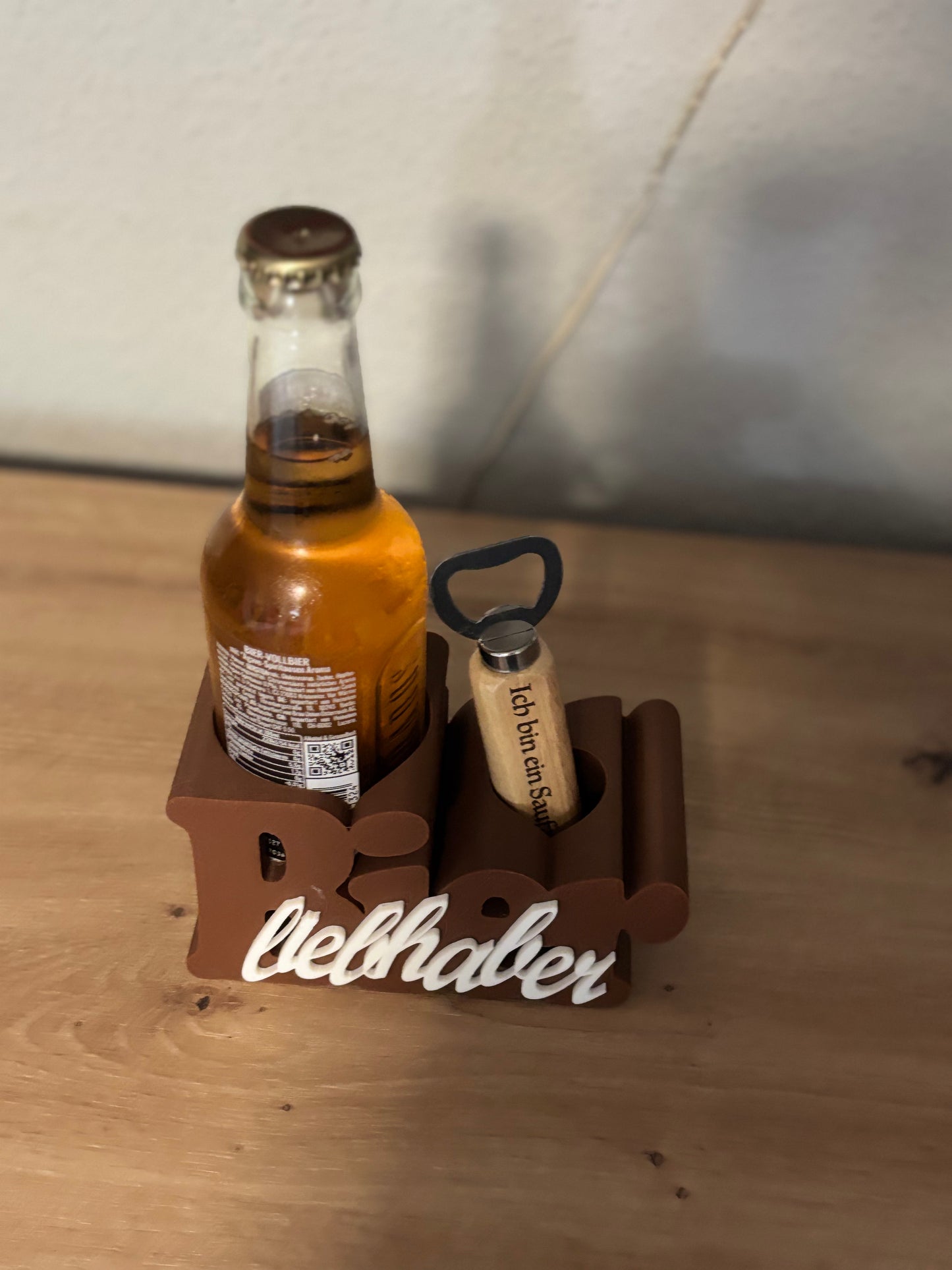 Aufsteller für Bierflaschen
