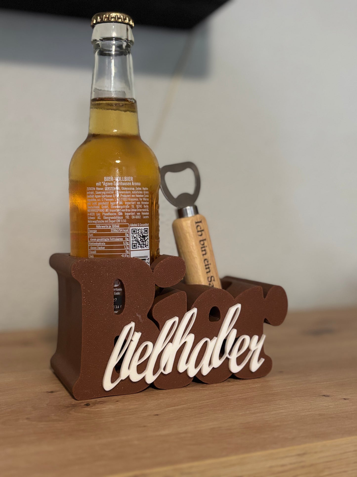 Aufsteller für Bierflaschen