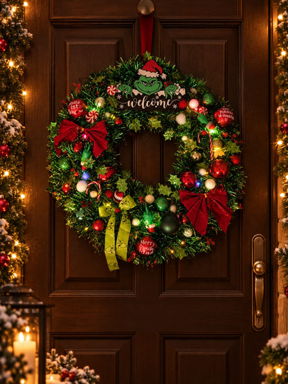 Frecher Türkranz im Stil vom Grinch XXL: 50cm
