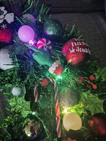 Frecher Türkranz im Stil vom Grinch XXL: 50cm