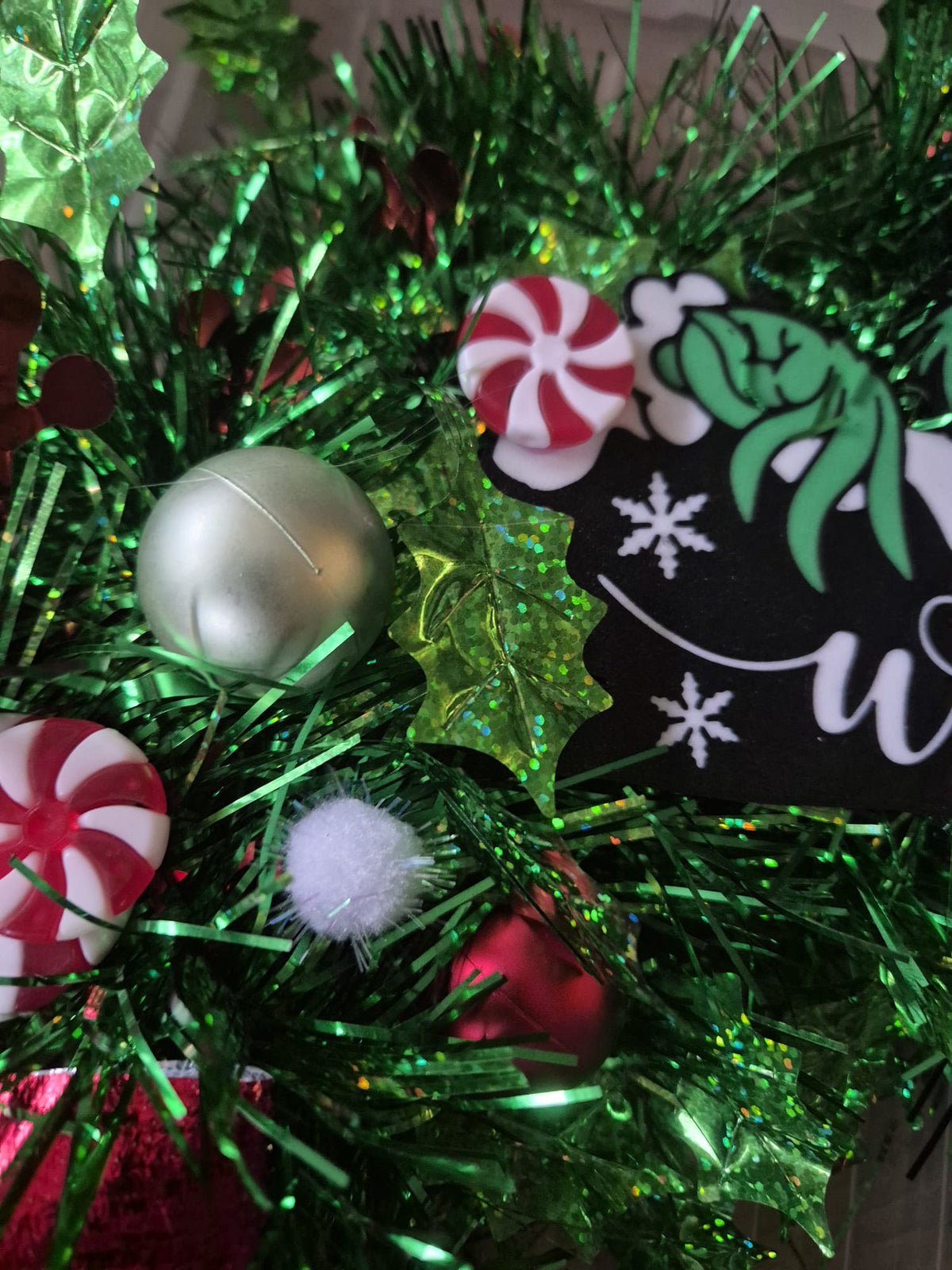 Frecher Türkranz im Stil vom Grinch XXL: 50cm